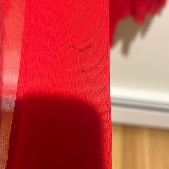 Bebe Red Maxi A-Line Skirt Pleated size Small - Picture 4 of 7